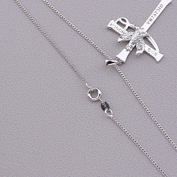 🏷️️ Підвіска хрест Xuping 45 см (родій) ss_83882