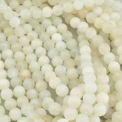 🏷️️ Намистини Місячний камінь 38 см. 9,5мм. на нитці (натуральне каміння, без застібки) F-100935