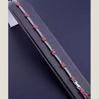 Браслет складний Xuping Фіаніт 17 см (родій)