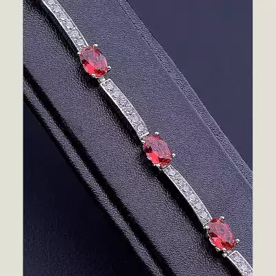 🏷️️ Браслет складний Xuping Фіаніт 17 см (родій) F-76572