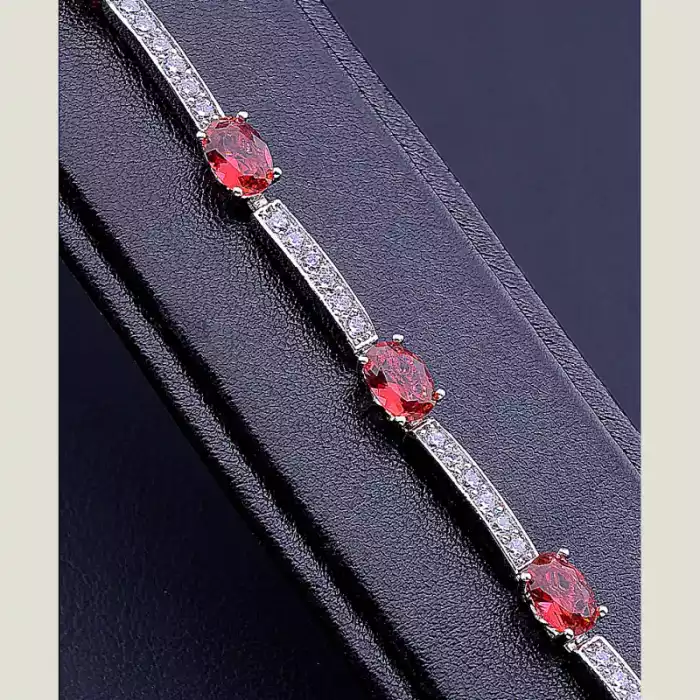 🏷️️ Браслет складний Xuping Фіаніт 17 см (родій) ss_76572