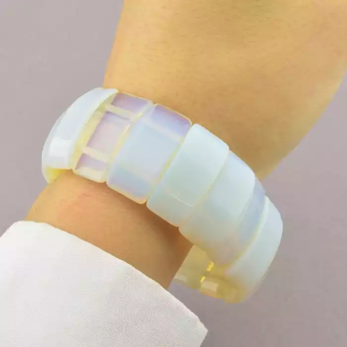 🏷️️ Браслет резинка Місячний камінь 18 см ss_41567