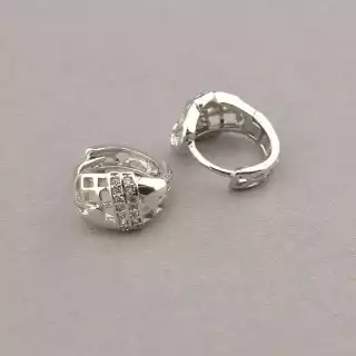 Сережки кільця Xuping Фіаніт (родій)