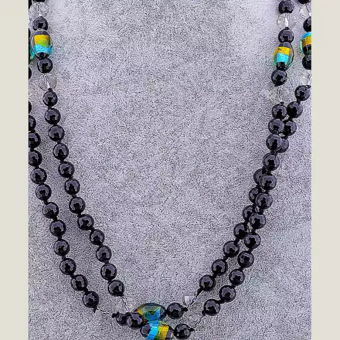 🏷️️ Намисто Агат, Муранское скло 130 см ss_66909