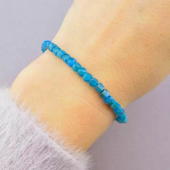 🏷️️ Браслет резинка Апатит 18 см ss_77963