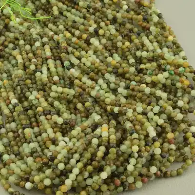 🏷️️ Намистини Яшма 39 см. 3,5мм. на нитці (натуральне каміння, без застібки) F-102654