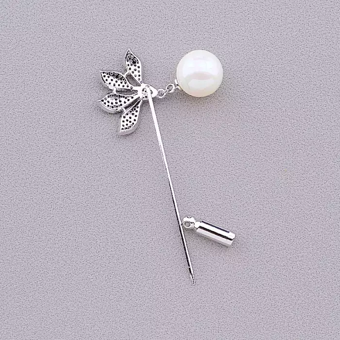 🏷️️ Брошка голка FJ Фіаніт (родій) ss_67761