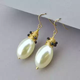 Сережки петля Xuping Майорка (позолота 18к)