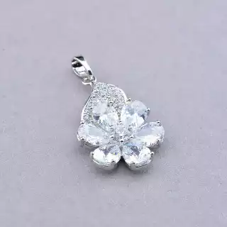 Кулон квітка Xuping Фіаніт (родій)