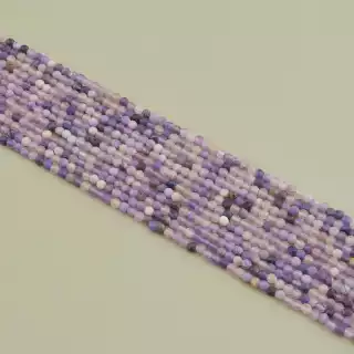 Намистини Аметист 38 см. 3 мм. (натуральне каміння, без застібки)