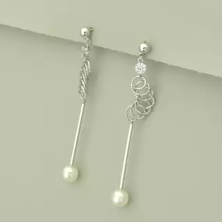 Сережки пусети довгі Xuping Майорка (родій)