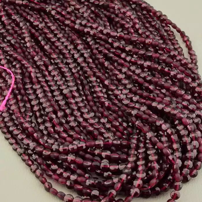 🏷️️ Нитка з гранатом бордова, 38 см ss_104538