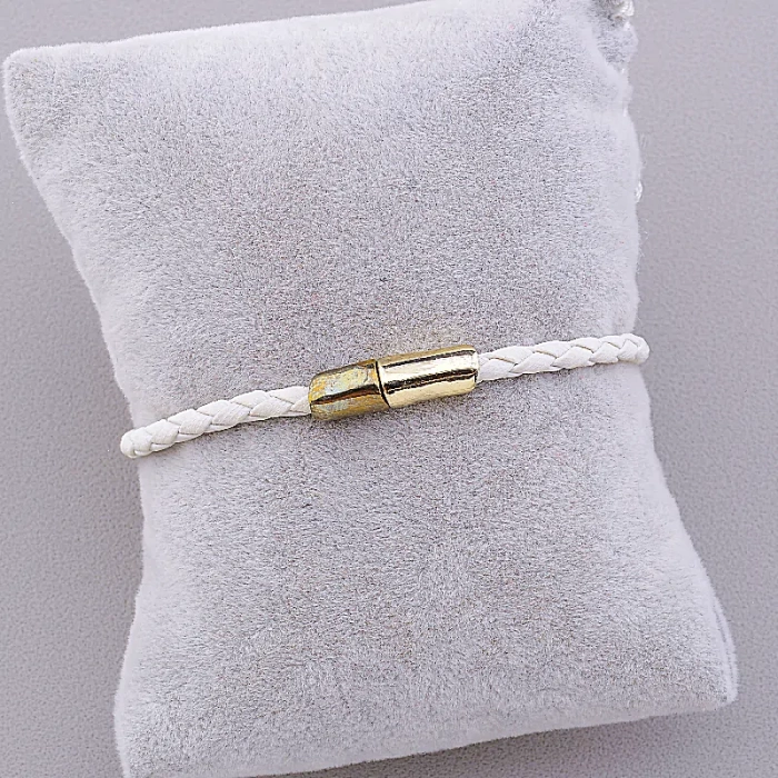 🏷️️ Браслет з шкіряним ремінецем Сrystal 18 см ss_80356