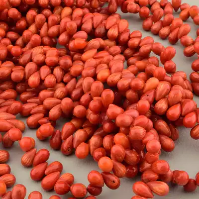 🏷️️ Намистини корал (40 см, без замку, 7х5 мм, B, коричневий) F-105348