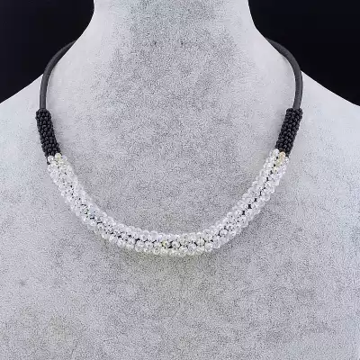 🏷️️ Підвіска Чеський кришталь, Бісер 47 см. F-91427