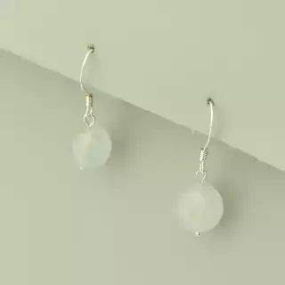 Сережки петля Морганіт (срібло 925 проба)