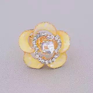 Каблучка роз'ємна квітка Сrystal (позолота 18к)