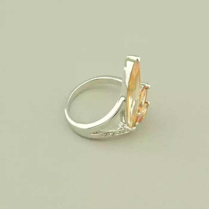 🏷️️ Каблучка Vogue Фіаніт (родій) ss_99670