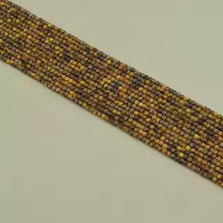 Намистини Тигрове око 38 см. на нитці (натуральне каміння, без застібки)