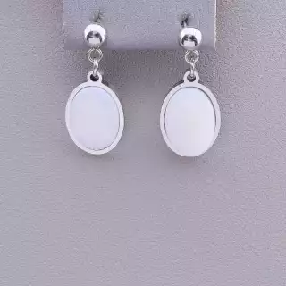Сережки пусети Stainless Steel Перламутр