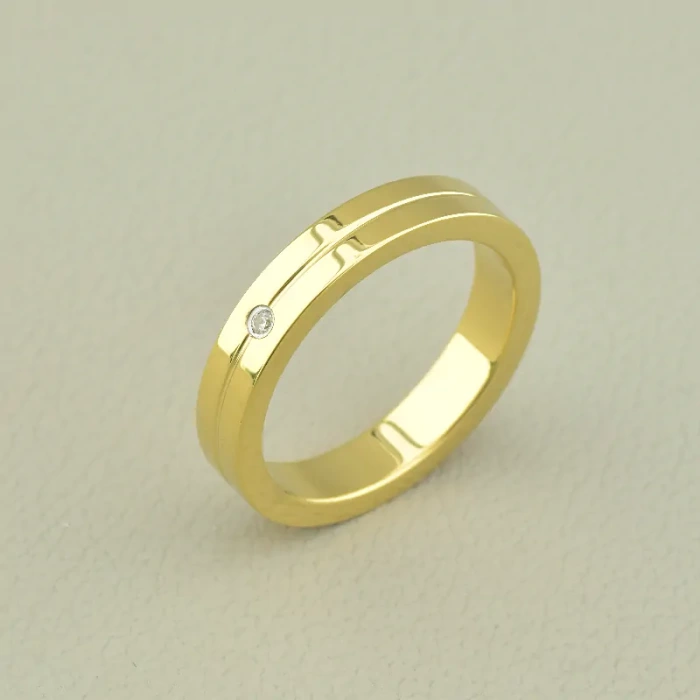 🏷️️ Каблучка медична сталь Xuping Фіаніт (позолота лимонна 18к) ss_100607