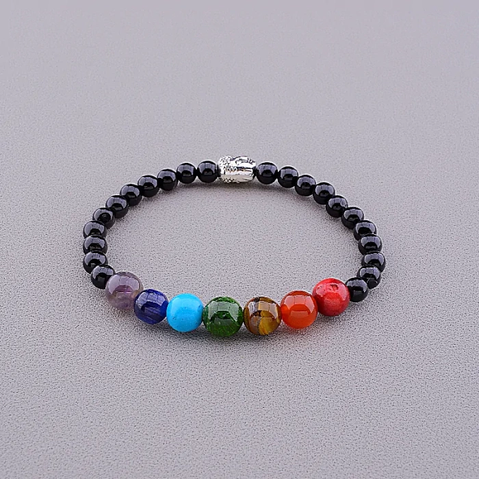 🏷️️ Браслет резинка Самоцвіти 18 см ss_84869