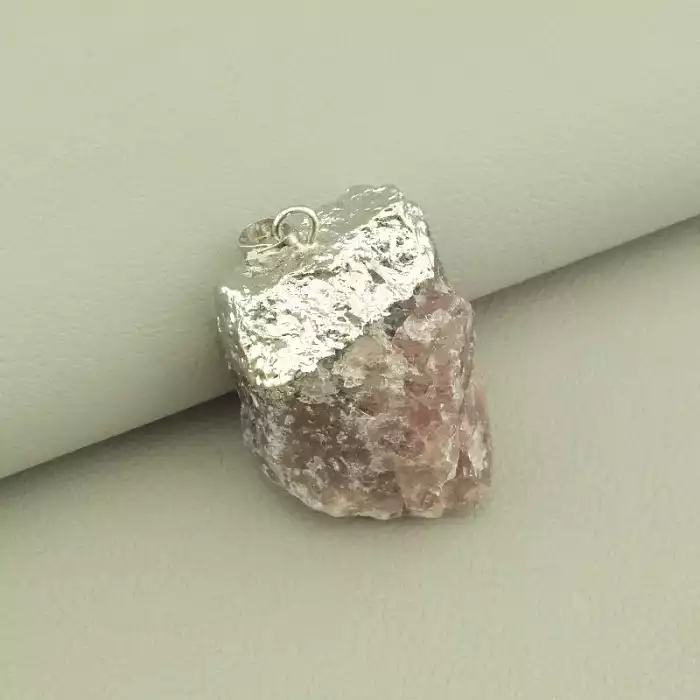 🏷️️ Кулон Полуничний кварц 40х30мм. ss_100727