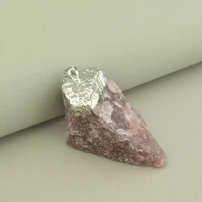 🏷️️ Кулон Полуничний кварц 40х30мм. ss_100727