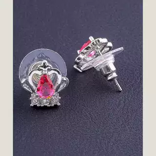 Сережки пусети Big Dipper Фіаніт (родій)