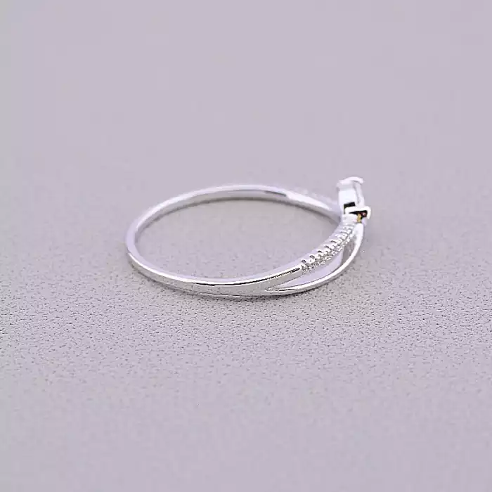 🏷️️ Каблучка Фіаніт (срібло) ss_65514