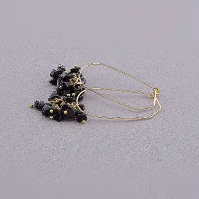 🏷️️ Сережки з французьким замком Stainless Steel Агат, Чеський кришталь F-85700