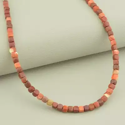 🏷️️ Підвіска Яшма срібло (925 проба) 42 см. F-101341