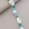 🏷️️ Намисто Апатит, Гірський кришталь, Аквамарин 52 см. (срібло 925 проба) F-94447