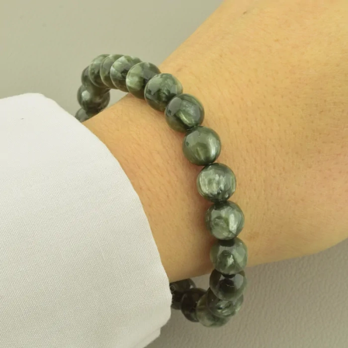 🏷️️ Браслет резинка Серафініт 19 см. ss_102441