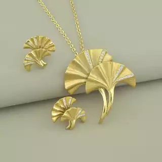 Підвіска+Сережки Фіаніт 40 см.