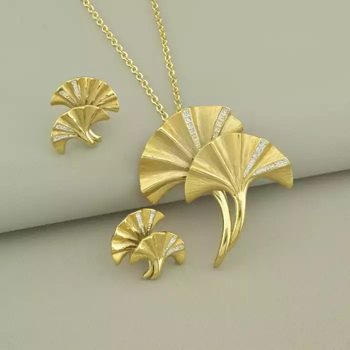 🏷️️ Підвіска+Сережки Фіаніт 40 см. ss_103689