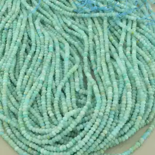Намистини Амазоніт 39 см. 3мм. на нитці (натуральне каміння, без застібки)