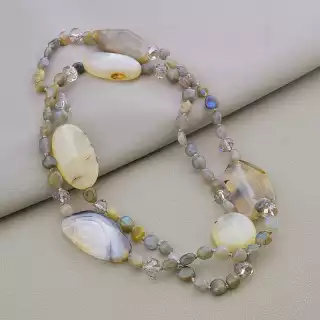 Намисто Агат, Лабрадор 96 см.