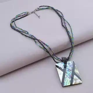 Підвіска Галіотіс, Бісер 46 см (сталь)