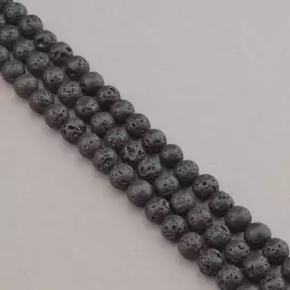 Намистини Лава 39 см 6.5 мм. (без застібки)