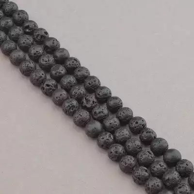 Намистини Лава 39 см 6.5 мм. (без застібки)