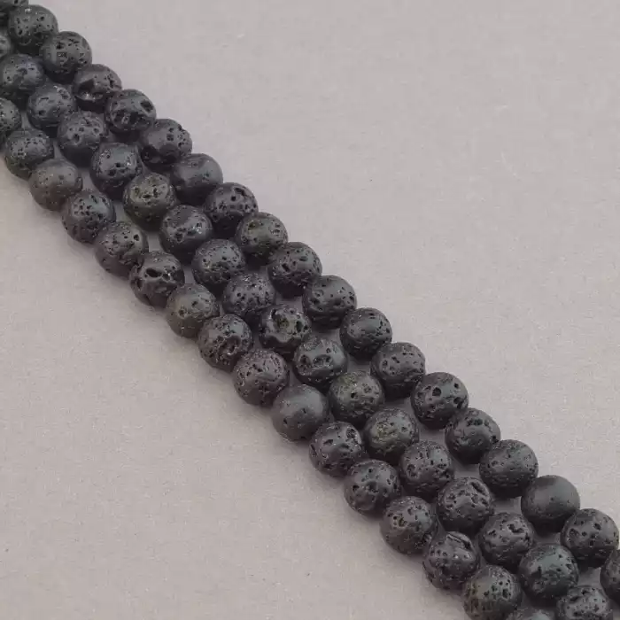 🏷️️ Намистини Лава 39 см 6.5 мм. (без застібки) F-105453