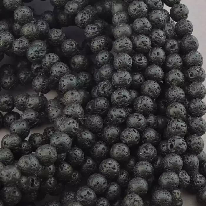 🏷️️ Намистини Лава 39 см 6.5 мм. (без застібки) F-105453