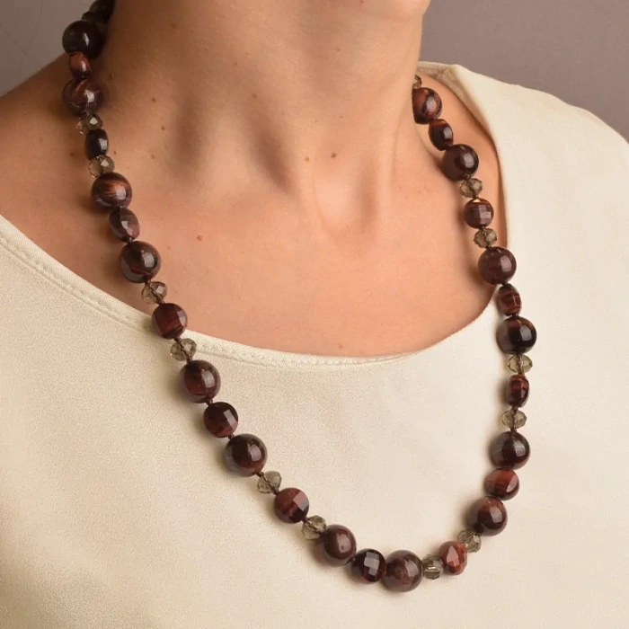 🏷️️ Намисто Биче око, Чеський кришталь 55 см. ss_91075