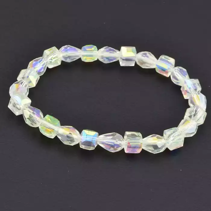 🏷️️ Браслет на резинці Чеський кришталь 16.55 см F-105957