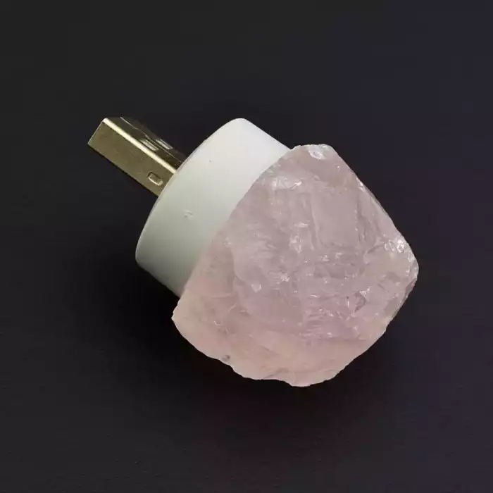 🏷️️ USB лампа Рожевий кварц 40х30мм для повербанка ss_106062