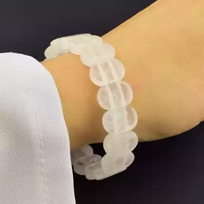 🏷️️ Браслет на резинці Гірський кришталь 19 см F-106162