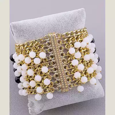 🏷️️ Браслет з магнітною застібкою Агат 20 см F-12305