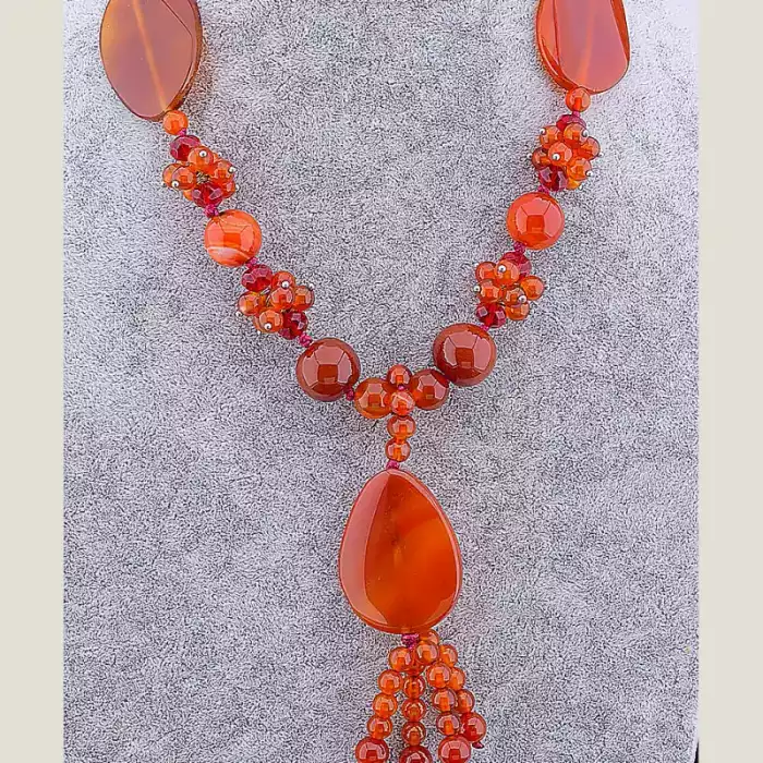 🏷️️ Намисто Сердолік 57 см ss_12846