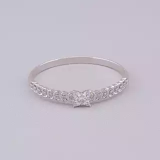 Браслет шарнірний Xuping Фіаніт 17 см (родій)